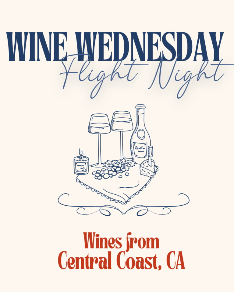 🍷 Wine Wednesday Flight Night ~ $35 Beautiful Wines from California’s Central Coast Experience the richness and coastal character of California’s Central Coast with a curated flight celebrating five incredible wines from renowned producers. From crisp, ocean-kissed whites to lush, velvety reds — this lineup is pure California elegance in a glass. 𝘛𝘩𝘦 𝘍𝘭𝘪𝘨𝘩𝘵: 🌿 Margerum Sauvignon Blanc 2024 – Fresh and vibrant with notes of lime, tropical fruit, and sea spray. 🍐 Roar Chardonnay 2023 – Silky and balanced with hints of pear, vanilla, and toasted oak. 🍒 Roar Pinot Noir 2023 – Bright red fruit and subtle spice — the essence of coastal Pinot perfection. 🍷 Margerum M5 Red Blend 2023 – A Rhône-style blend that’s plush and peppery with layers of cherry and earth. 🍫 Denner Cabernet Sauvignon 2023 – Bold and structured, with dark fruit, cocoa, and a smooth, lingering finish. Sip, savor, and celebrate California’s Central Coast — one glass at a time. C you at the Bar! 🌊✨