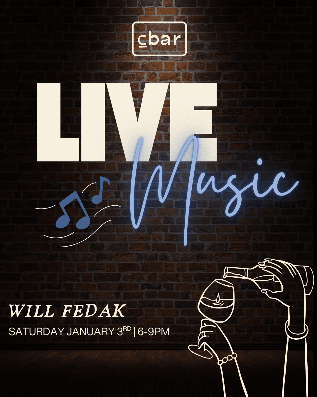 At Cbar, live music pairs perfectly with great wine and elevated bites. Enjoy a relaxed evening at the C, by the sea, with sommelier-chosen wines, a chef-curated menu of shareable plates, and the warm ambiance of live sound filling the room. Come for the music ~ stay for the wine, food, and unforgettable atmosphere. Walk-ins welcomed. Reservations recommended!