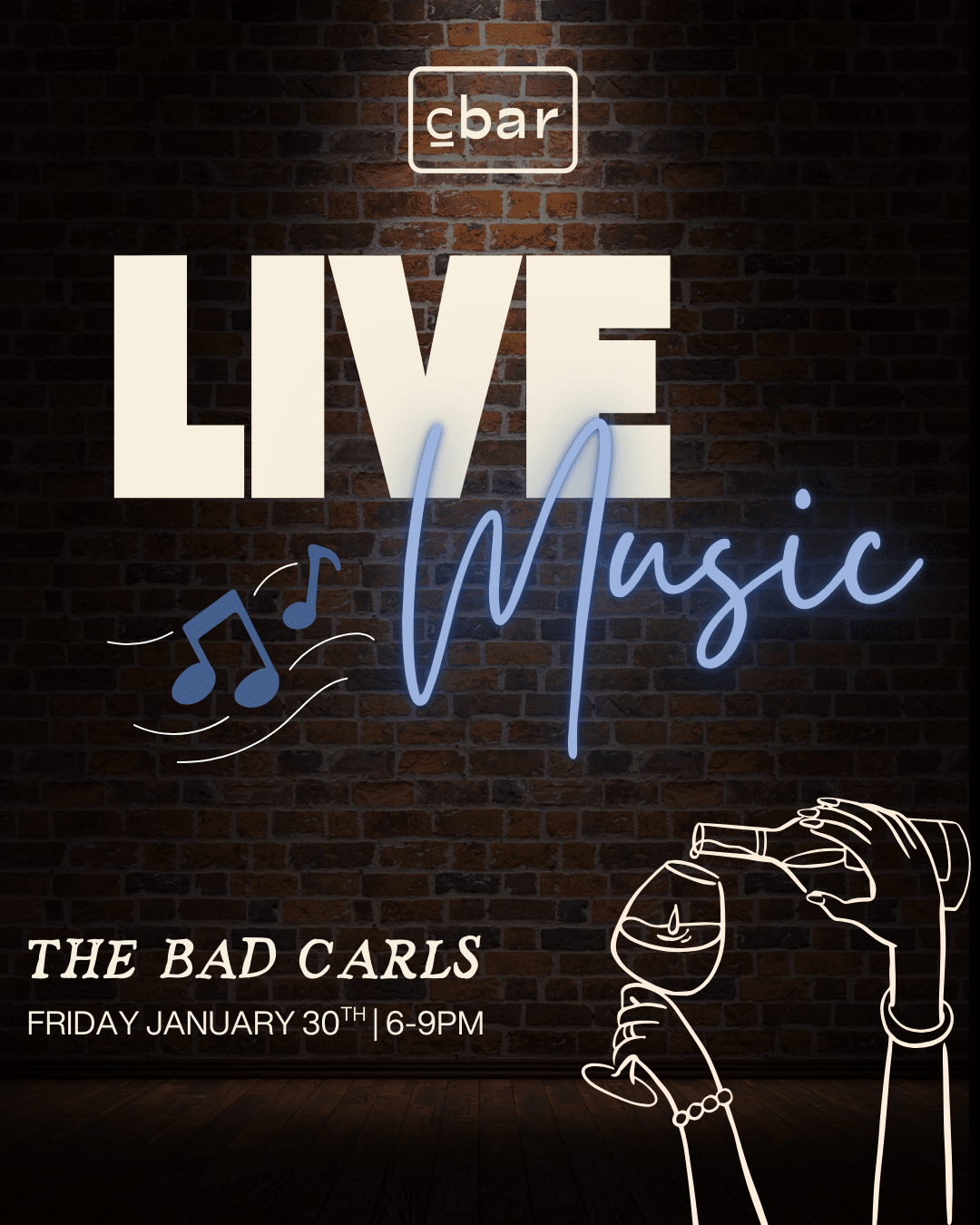 At Cbar, live music pairs perfectly with great wine and elevated bites. Enjoy a relaxed evening at the C, by the sea, with sommelier-chosen wines, a chef-curated menu of shareable plates, and the warm ambiance of live sound filling the room. Come for the music ~ stay for the wine, food, and unforgettable atmosphere. Walk-ins welcomed. Reservations recommended!
