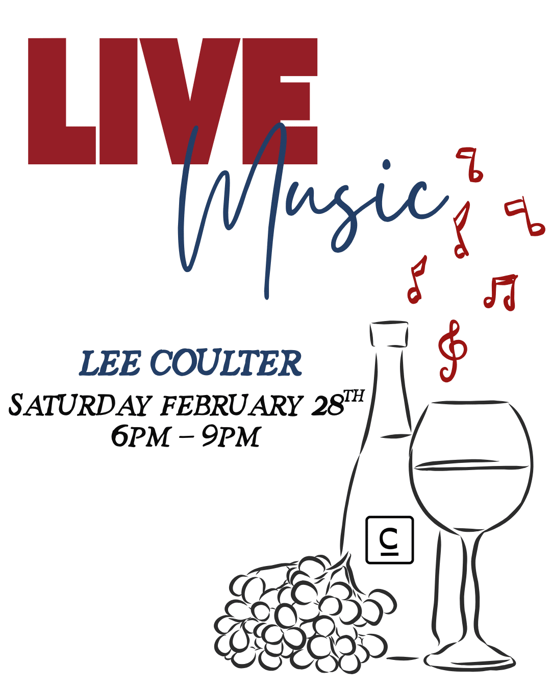 At Cbar, the experience is designed to linger. As live music drifts through the space, it weaves effortlessly with the clink of glasses, soft conversation, and the gentle rhythm of the coast just beyond the door. Guests are invited to settle in and explore a thoughtfully elevated offering—sommelier-curated wines chosen with intention, paired alongside a chef-driven menu of refined, shareable plates that celebrate seasonality, technique, and coastal influence. Each dish feels crafted not just to be eaten, but to be savored. With candlelight, intimate tables, and an atmosphere that balances sophistication with warmth, Cbar becomes more than a wine bar—it’s a place to slow down, connect, and take in the moment. Come for the music, stay for the wine, the elevated bites, and the unmistakable feeling that you’re exactly where you should be. Walk-ins welcome. Reservations recommended.
