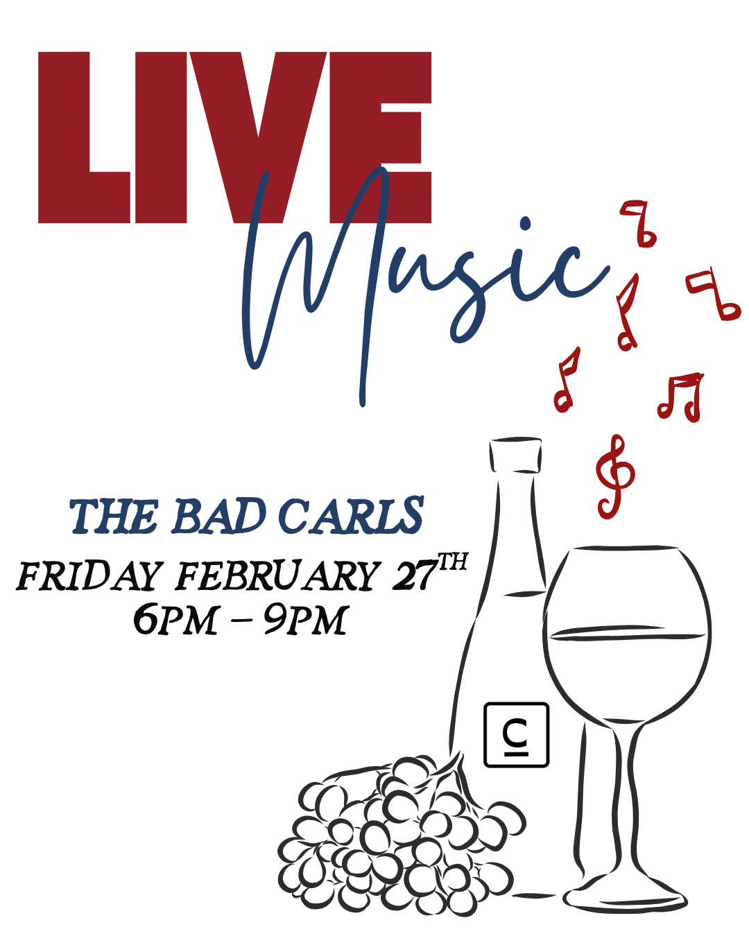 At Cbar, the experience is designed to linger. As live music drifts through the space, it weaves effortlessly with the clink of glasses, soft conversation, and the gentle rhythm of the coast just beyond the door. Guests are invited to settle in and explore a thoughtfully elevated offering—sommelier-curated wines chosen with intention, paired alongside a chef-driven menu of refined, shareable plates that celebrate seasonality, technique, and coastal influence. Each dish feels crafted not just to be eaten, but to be savored. With candlelight, intimate tables, and an atmosphere that balances sophistication with warmth, Cbar becomes more than a wine bar—it’s a place to slow down, connect, and take in the moment. Come for the music, stay for the wine, the elevated bites, and the unmistakable feeling that you’re exactly where you should be. Walk-ins welcome. Reservations recommended.