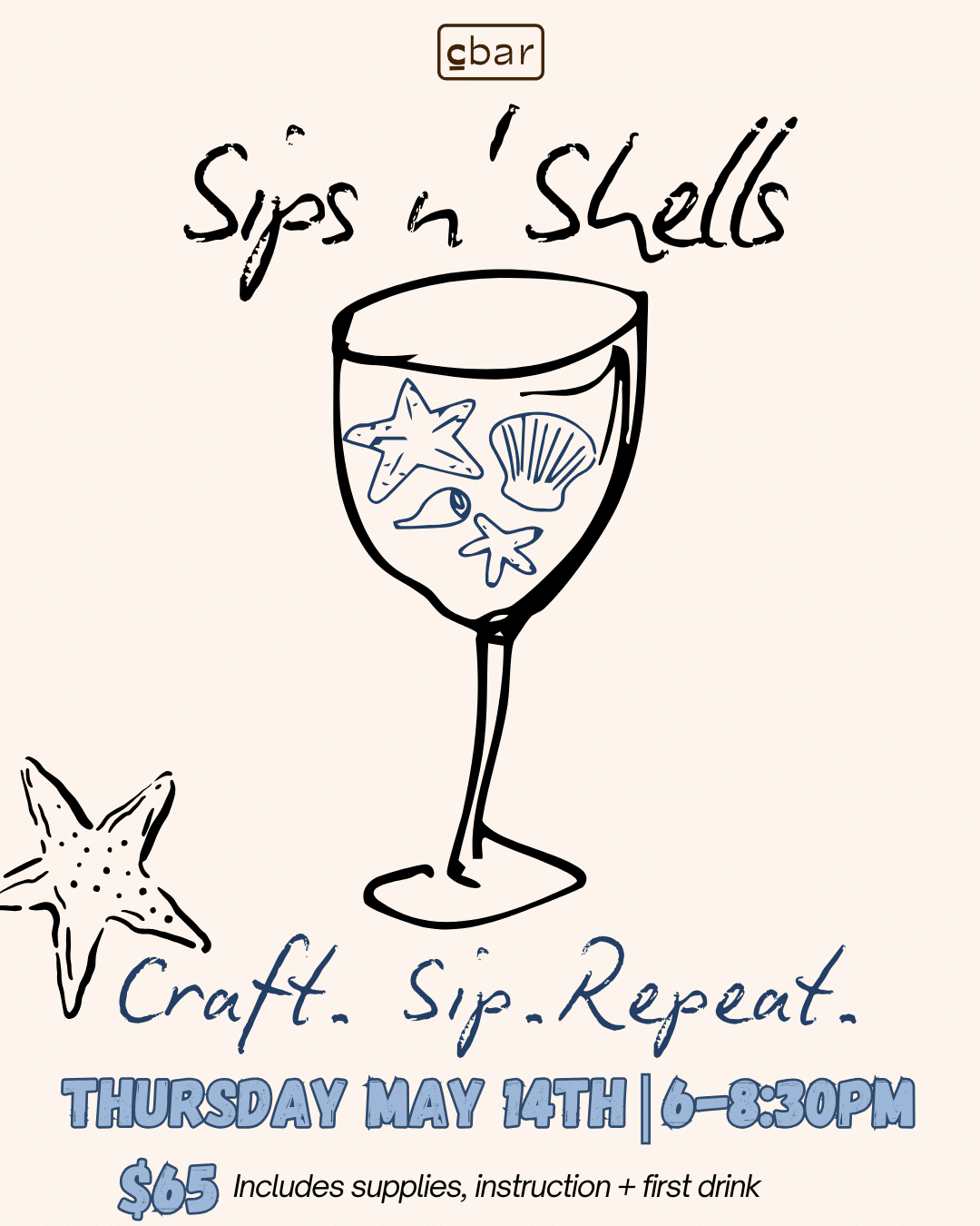 Craft. Sip. Repeat. Save the Date! Details to Come.