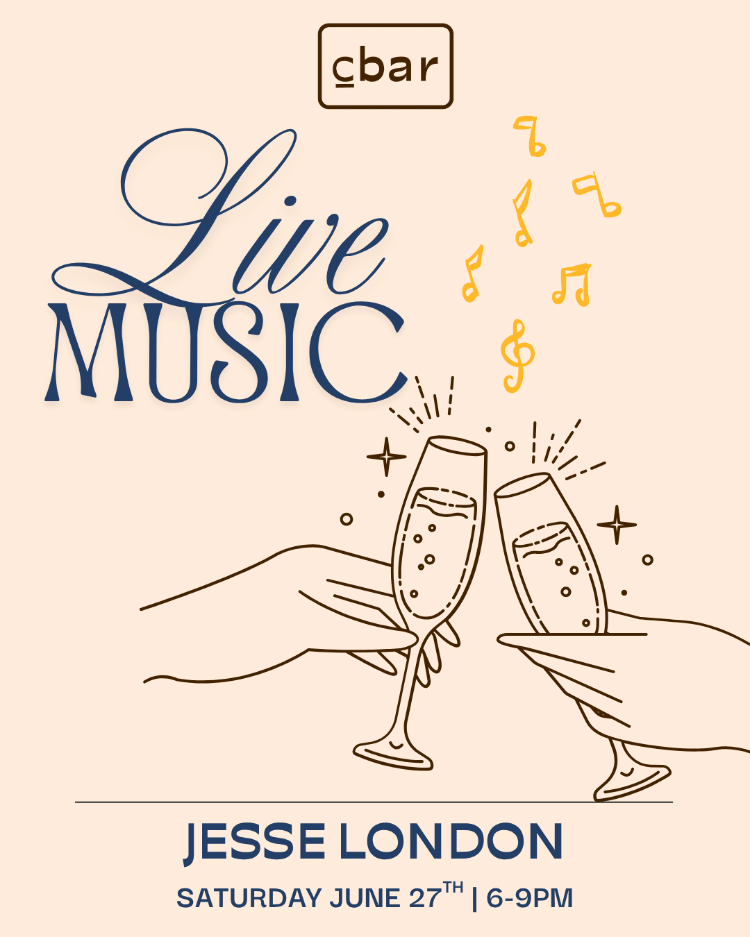 Cbar Live Music | Carlsbad Village Wine Bar & Nightlife Looking for live music in Carlsbad that actually feels like a night out? Welcome to Cbar. Tucked in the heart of Carlsbad Village, Cbar brings together live music, sommelier-selected wines, and a chef-driven menu for an experience that’s equal parts intimate and unforgettable. As the music starts, the room shifts — the energy builds, the wine flows, and suddenly, your “one glass” turns into your favorite night of the week. Perfect for date night, girls’ night, or a spontaneous evening that turns into something more. Seating fills quickly once live music begins — reservations are strongly recommended. Walk-ins welcome when available. Reserve your table here. C you at the Bar!
