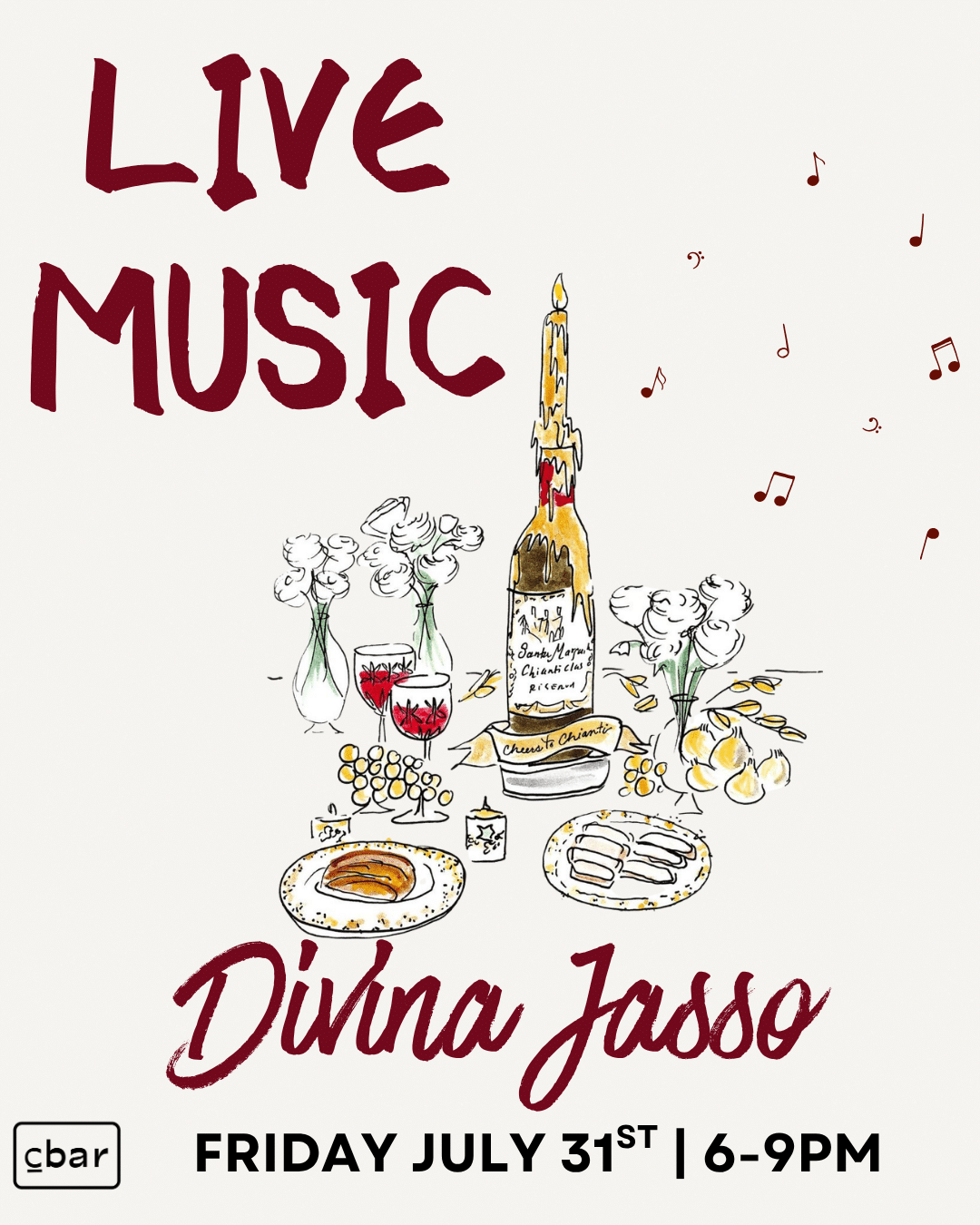 Cbar Live Music | Carlsbad Village Wine Bar & Nightlife Looking for live music in Carlsbad that actually feels like a night out? Welcome to Cbar. Tucked in the heart of Carlsbad Village, Cbar brings together live music, sommelier-selected wines, and a chef-driven menu for an experience that’s equal parts intimate and unforgettable. As the music starts, the room shifts — the energy builds, the wine flows, and suddenly, your “one glass” turns into your favorite night of the week. Perfect for date night, girls’ night, or a spontaneous evening that turns into something more. Seating fills quickly once live music begins — reservations are strongly recommended. Walk-ins welcome when available. Reserve your table here. C you at the Bar!