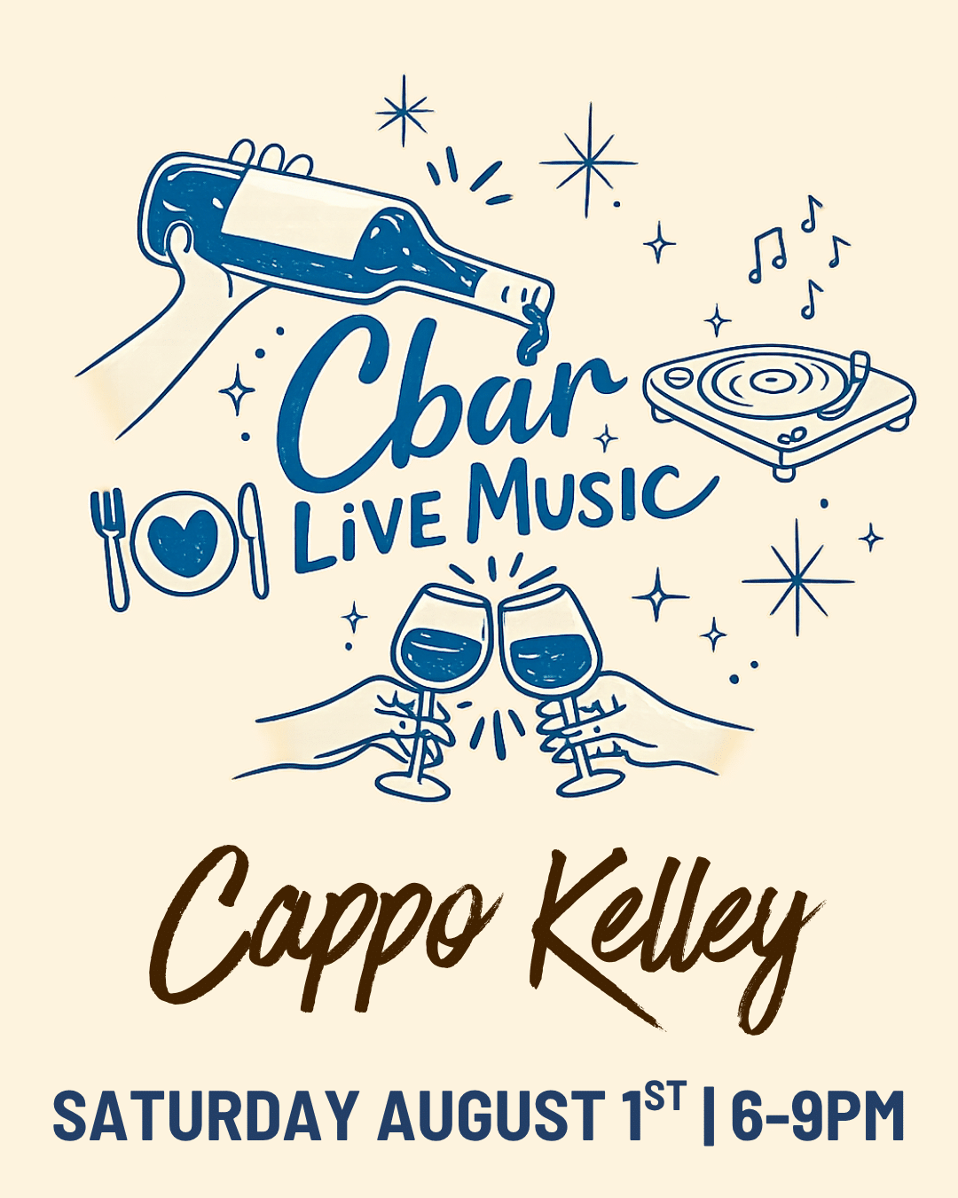 Cbar Live Music | Carlsbad Village Wine Bar & Nightlife Looking for live music in Carlsbad that actually feels like a night out? Welcome to Cbar. Tucked in the heart of Carlsbad Village, Cbar brings together live music, sommelier-selected wines, and a chef-driven menu for an experience that’s equal parts intimate and unforgettable. As the music starts, the room shifts — the energy builds, the wine flows, and suddenly, your “one glass” turns into your favorite night of the week. Perfect for date night, girls’ night, or a spontaneous evening that turns into something more. Seating fills quickly once live music begins — reservations are strongly recommended. Walk-ins welcome when available. Reserve your table here. C you at the Bar!