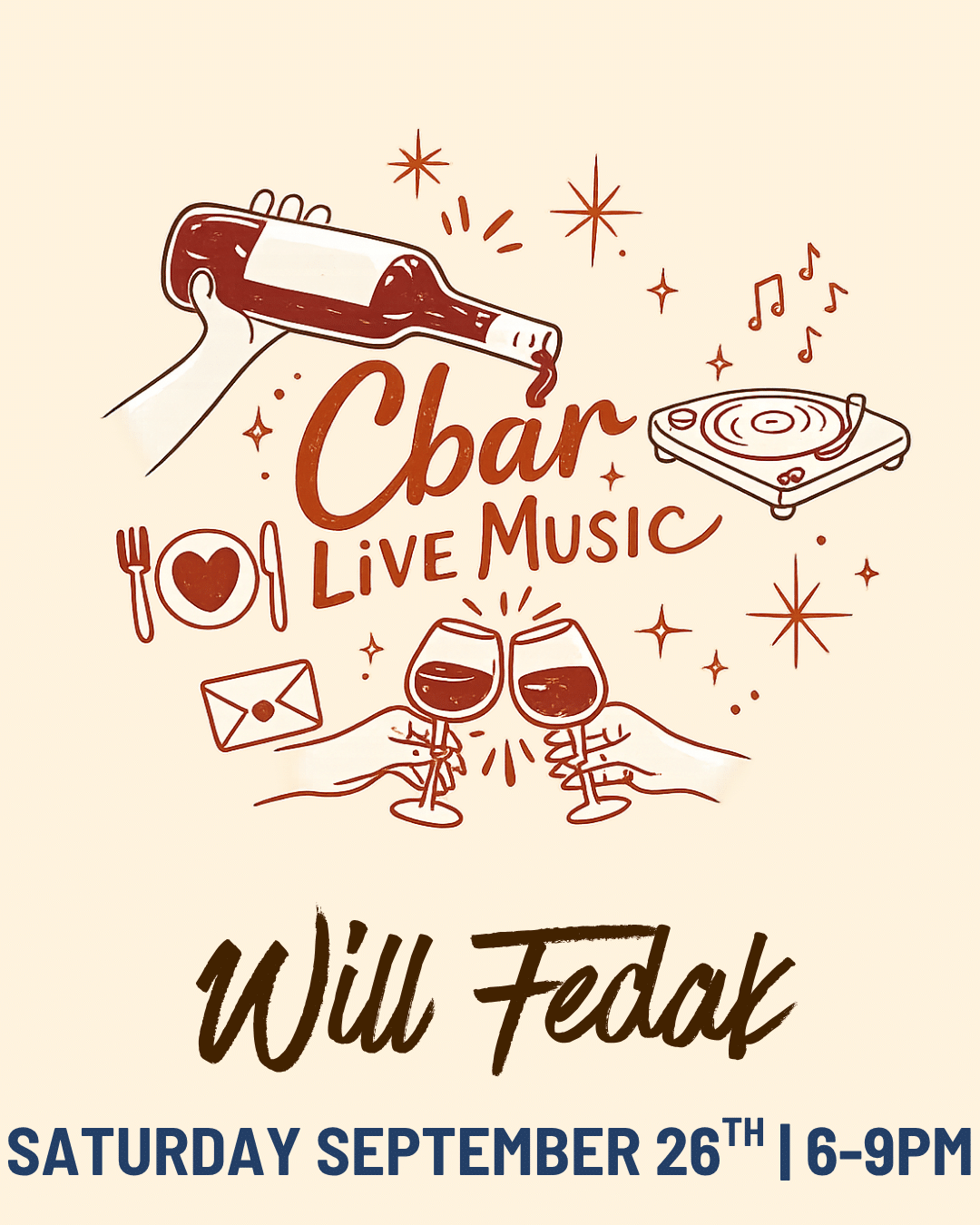 Cbar Live Music | Carlsbad Village Wine Bar & Nightlife Looking for live music in Carlsbad that actually feels like a night out? Welcome to Cbar. Tucked in the heart of Carlsbad Village, Cbar brings together live music, sommelier-selected wines, and a chef-driven menu for an experience that’s equal parts intimate and unforgettable. As the music starts, the room shifts — the energy builds, the wine flows, and suddenly, your “one glass” turns into your favorite night of the week. Perfect for date night, girls’ night, or a spontaneous evening that turns into something more. Seating fills quickly once live music begins — reservations are strongly recommended. Walk-ins welcome when available. Reserve your table here. C you at the Bar!